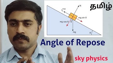 Angle of Repose||Laws of motion||Unit 3||STD 11||sky physics||Tamil