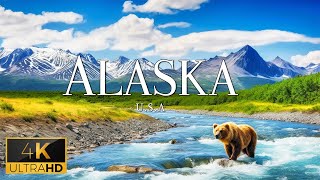 FLYING OVER ALASKA (4K Video UHD) - Relaxing Music With Beautiful Nature Video For Stress Relief