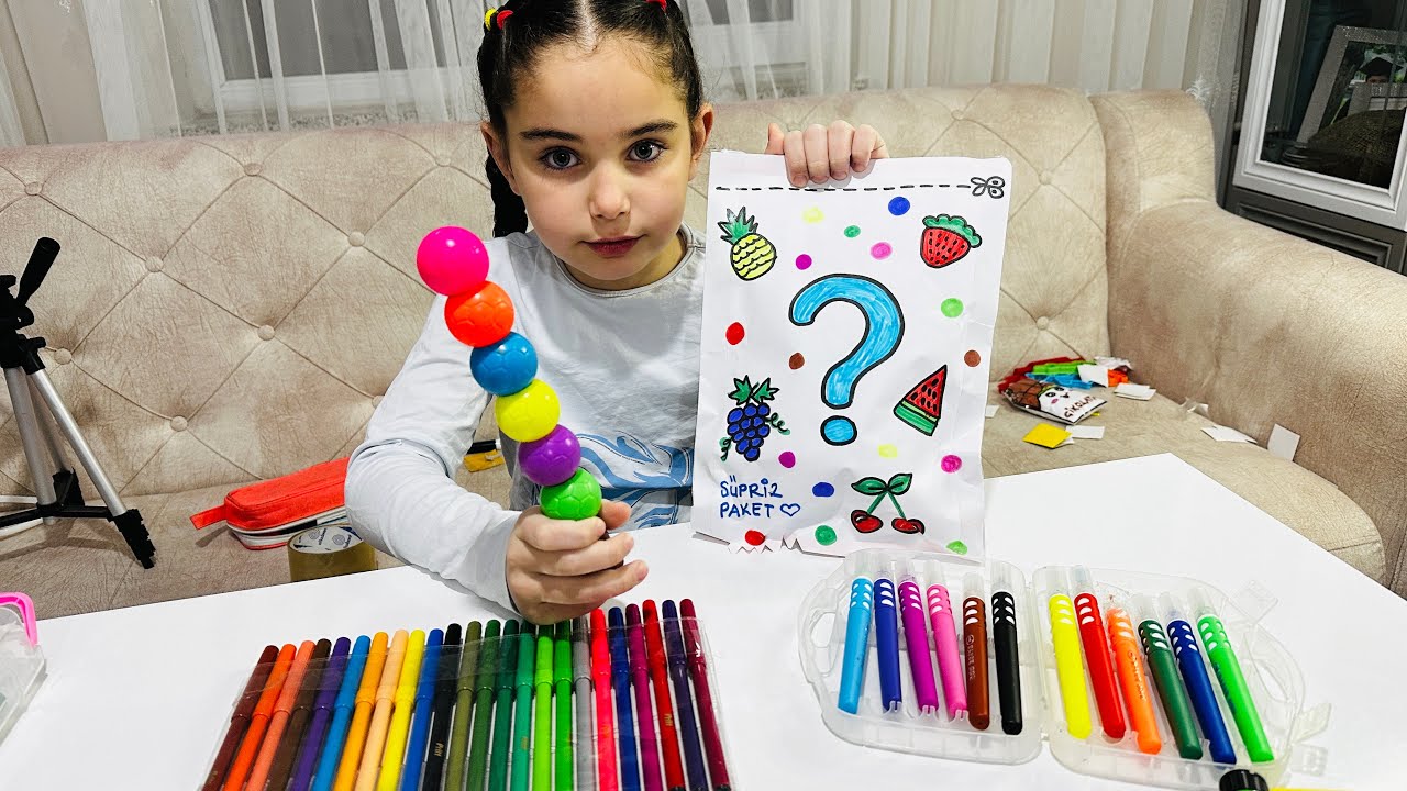 MEYVELERİ ÇİZDİM BOYADIM !! ELİF SİNEME SÜRPRİZ PAKET HAZIRLADIM İçinde neler var ? @RukiyeÇetinkaya