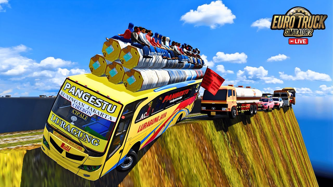 OVERCROWDED BUS DRIVING ON MOST DANGEROUS ROADS ⚠️☠️  