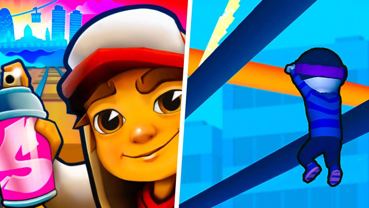 Satisfying Mobile Games Subway Surfers  x Roof Rails - 1⭐ Max Level Android Walkthrough Gameplay