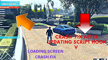 Gta v Crash Fix after updating Script hook v. Gtav Crash at loading screen.