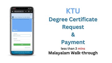 KTU BTech Certificate Request & Payment | Degree/Provisional Certificate / Grade Card