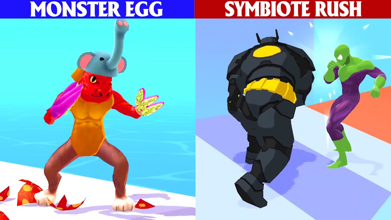 Monster Egg Game vs Symbiote Rush Game All Level New Update - Review Double Game