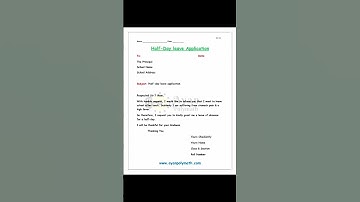 Letter # Half - Day Leave Application