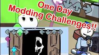 【FNF】 One Day Modding Challenges!!