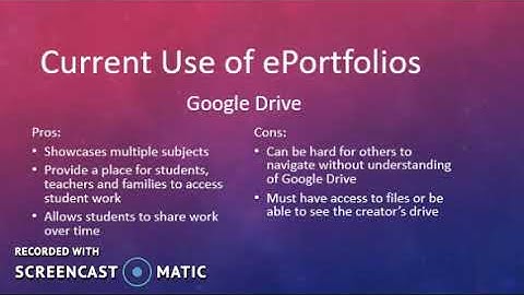 Reflection Video of ePortfolio Use in the Classroom