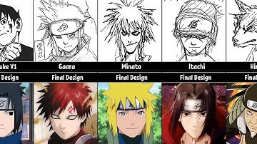 First & Final Design of Naruto/Boruto Characters