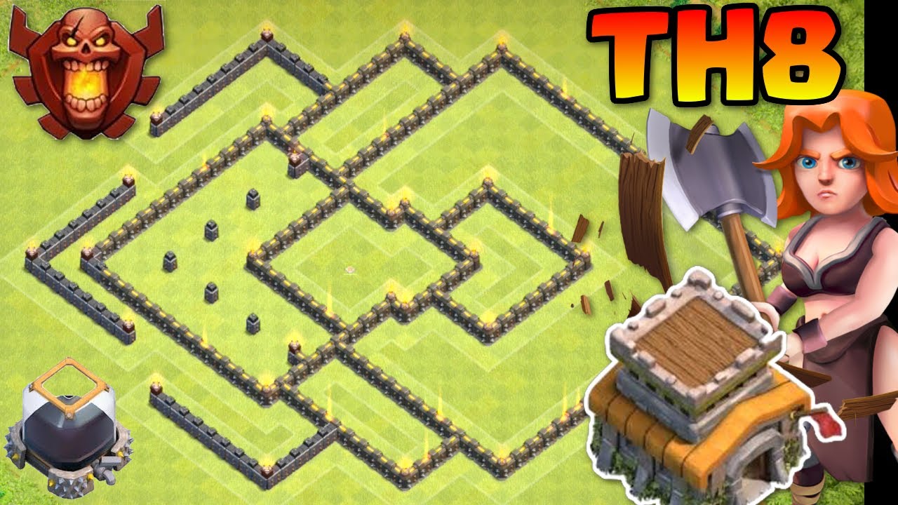 Clash Of Clans Best Town Hall 8 Base Dead Zone Anti 2 Star