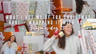 VLOGMAS DAY 23: what i got my boyfriend for christmas + wrapping it!