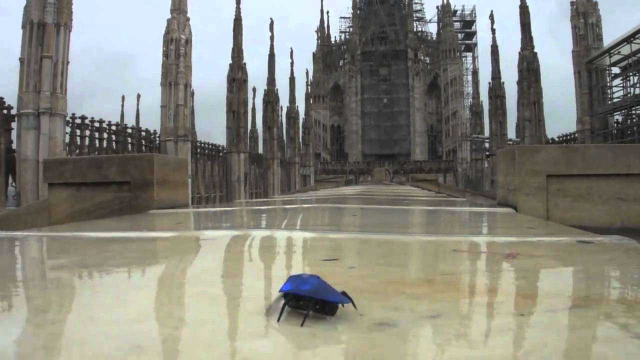 Skitterbot on Roof Duomo in Milan - YouTube