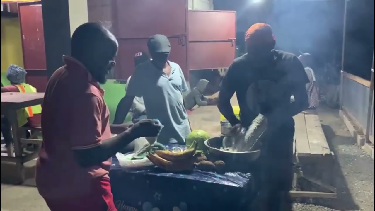 ONE STOP NIGHT POT//ROAD SIDE COOKING //ACKEE //MACKREL// RUNDOWN