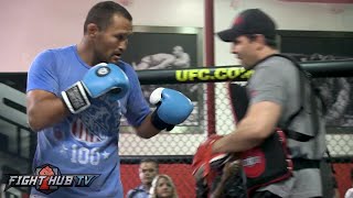 Dan Henderson's COMPLETE UFC 204 Media Workout video- Bisping vs. Henderson 2