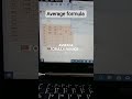 Average formula|how to use average formula in excel|