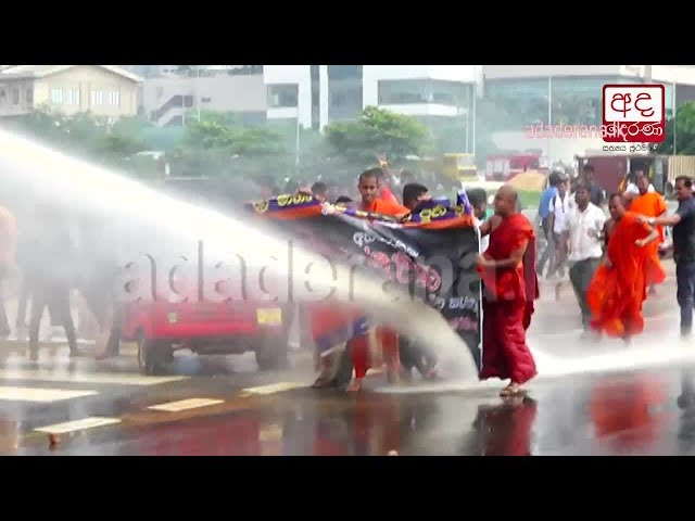 Water Cannons and Tear Gas Used on Protesting Buddhist Monks