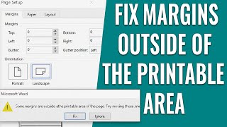 Fix Microsoft Word Error: Some Margins Are Outside the Printable Area | Step-by-Step Guide