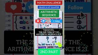 MATH CHALLENGE || GRADE 10 ARITHMETIC SEQUENCE