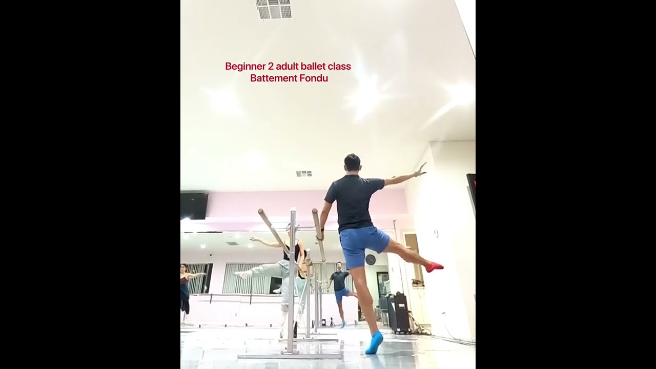 Battement Fondu, beginner 2 adult ballet class demo YouTube
