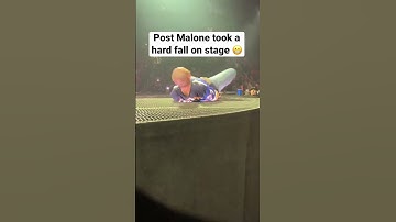 Thumbnail of Post Malone Takes a HARD Fall On Stage #shorts