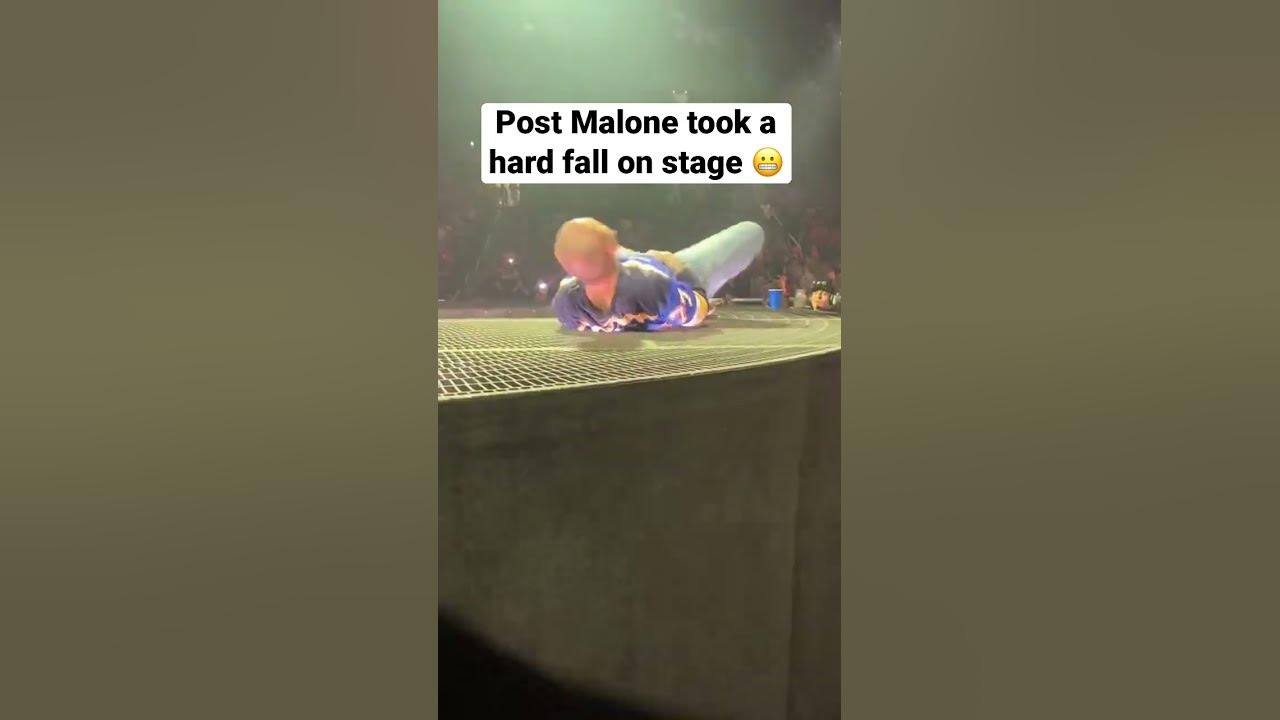 Post Malone Takes a HARD Fall On Stage #shorts