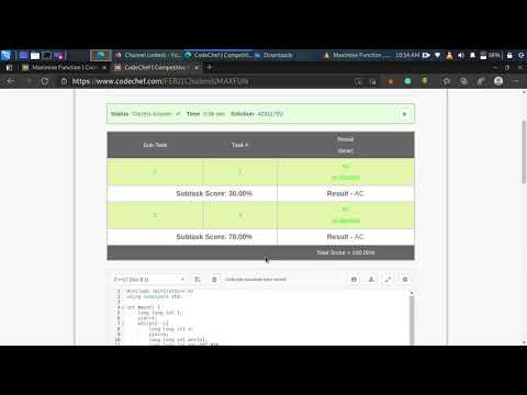 Maximise Function February Long Challenge Solution 2021 || MAXFUN only For Begginer