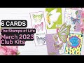 Butterfly cards with the stamps of life march 2024 club kits  beautiful butterflies