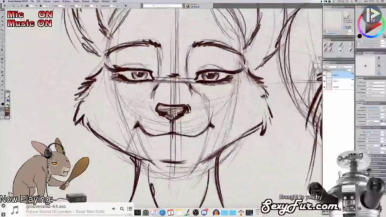 how to draw anthro wolf furry