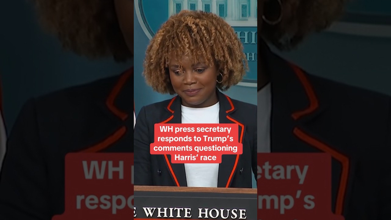 White House press secretary responds to Trump comments questioning Harris' race 