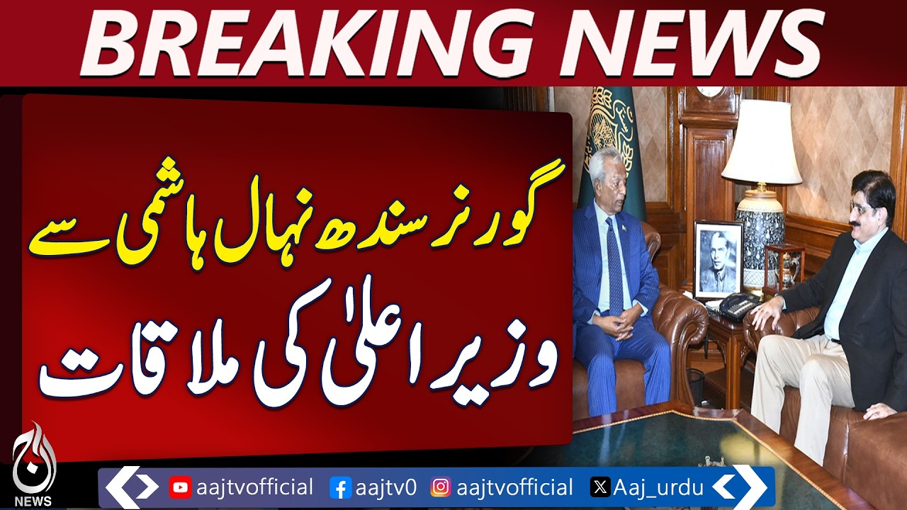 Nihal Hashmi Meets Murad Ali Shah at Governor House | Discussion on Price Control |Aaj Pakistan News