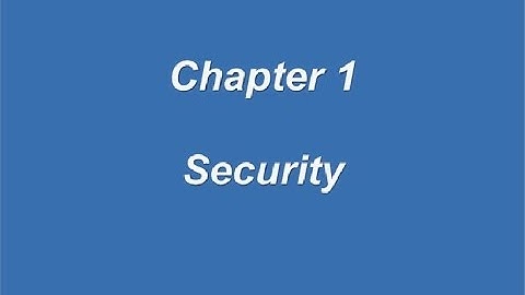 ShopPAK Video Tutorials: Chapter 1 - Security