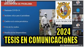 SUSTENTACION TESIS EN COMUNICACIONES. UNIV. SAN MARCOS 2024 by INFO SABER 96 views 3 months ago 1 hour, 1 minute