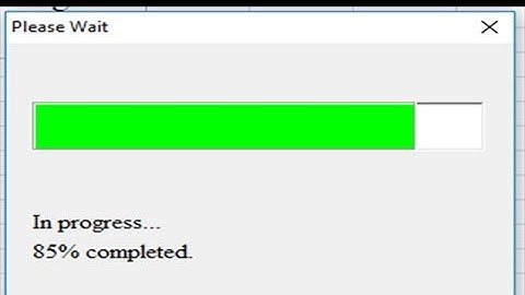 Excel VBA - progress bar while macro running