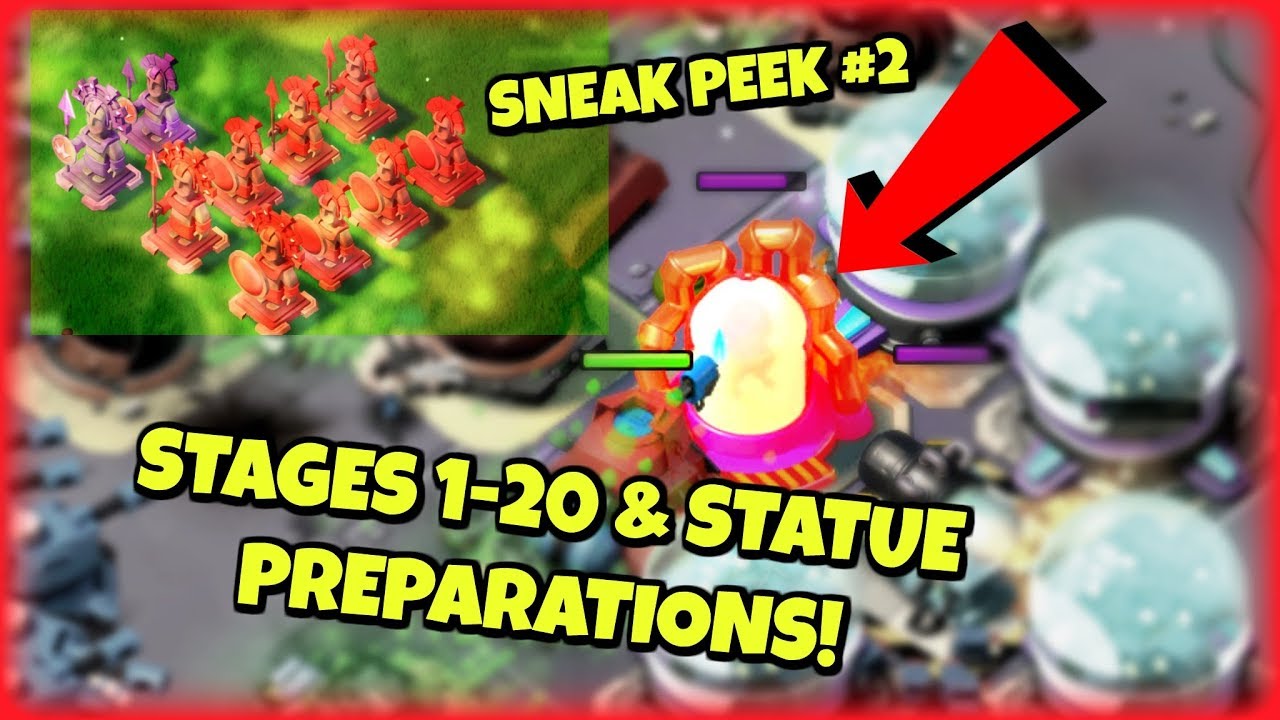 SNEAK PEEK #2 :: Tribal Mega Crab Stages 1-20 :: BEST Troops & Statue Combinations!