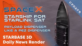 SpaceX Starship for Starlink Payload dispenser like a PEZ dispenser. Starbase Boca Chica Apr.13.2022