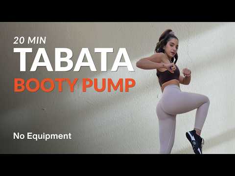 20 MIN BEGINNER TABATA HIIT + BOOTY Builder | Easy Full Body Fat Burn at home
