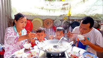 Khối Ấm Bên Hiên Mưa _ Canh Chua Bắp Chuối Khô Cá dứa 