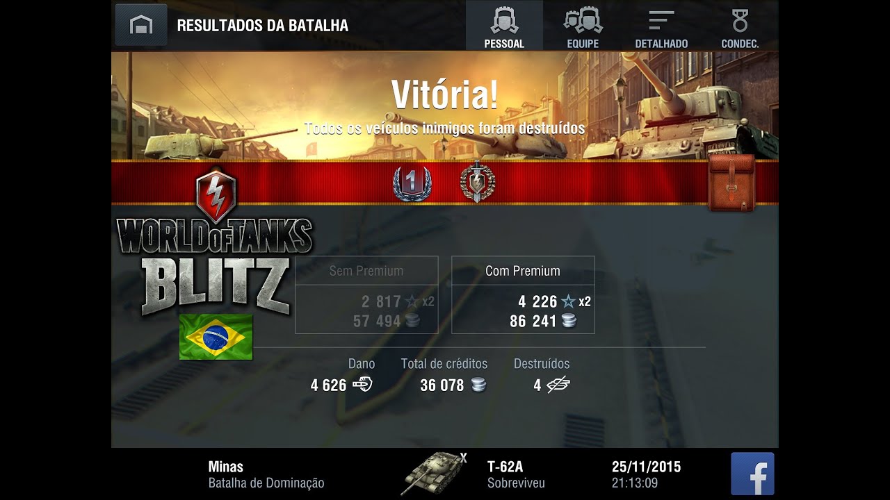 wot replay World of Tanks Blitz - T62A - Game Play COMENTADO ( 4626 Damage - 4 Kills)