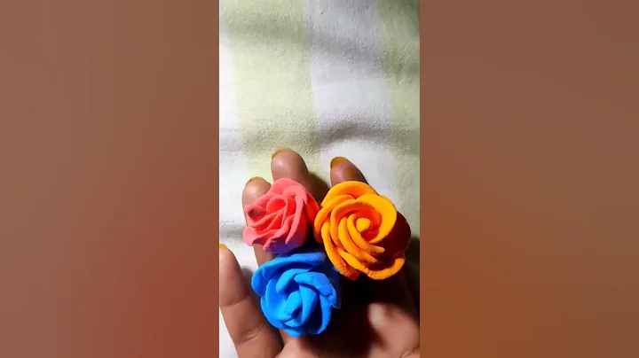 how to make rose flower with clay || Valentine's day #viral #youtubeshorts #shorts #crafts #trending