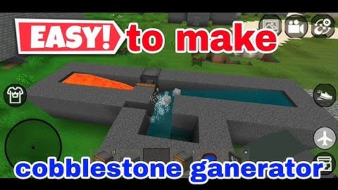 tutorial cobblestone ganerator for survival || mini block craft tips and tricks || #kbcraft