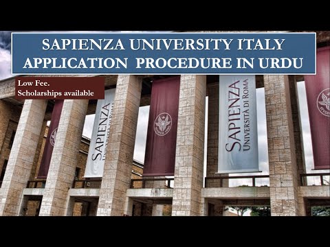 Sapienza university of Rome |Complete Application procedure In urdu
