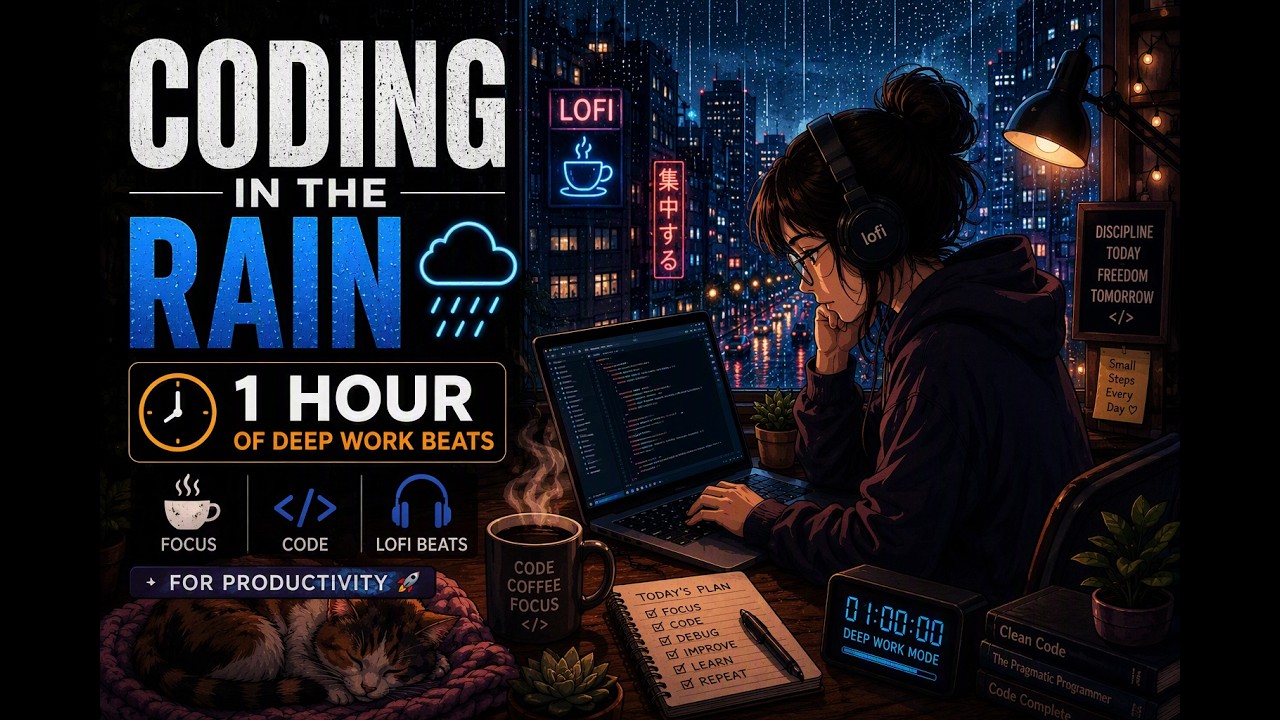 Coding in the Rain: 1 Hour of Deep Work Beats for Productivity auf YouTube ansehen Coding in the Rain: 1 Hour of Deep Work Beats for Productivity auf YouTube ansehen