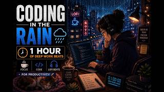 Coding in the Rain: 1 Hour of Deep Work Beats for Productivity