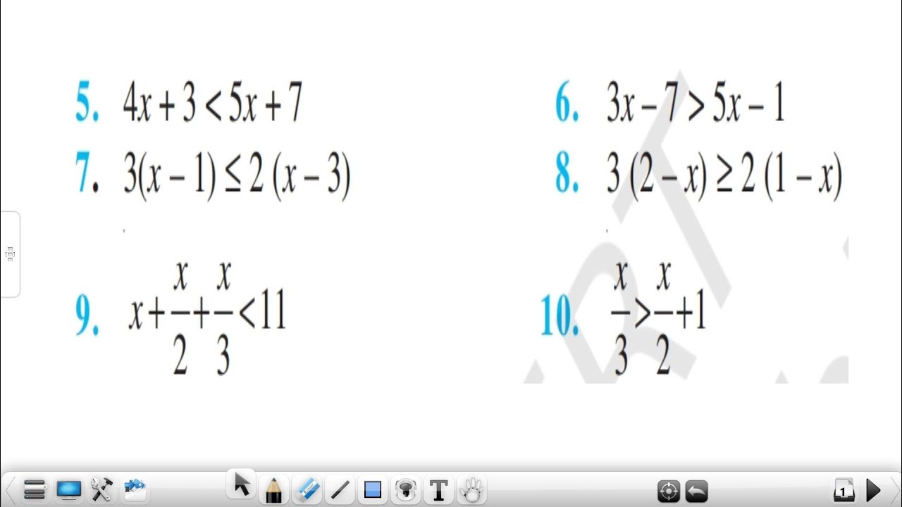 4 - MATHEMATICS || I PUC || SOLVING LINEAR INEQUALITIES - YouTube