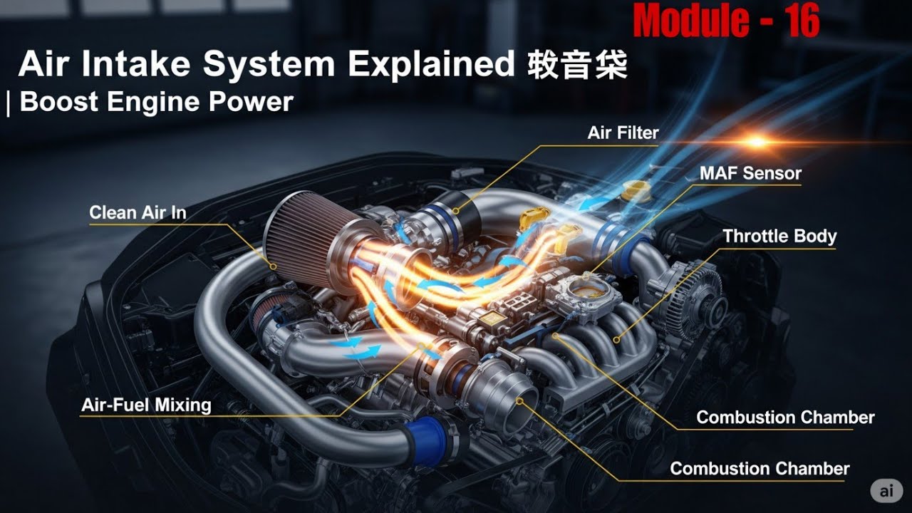 "Air Intake System Explained 🔥 | Boost Engine Power with Perfect Air Flow!"