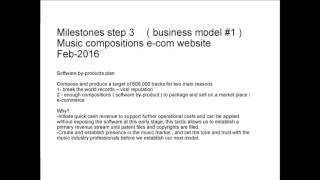 business plan and milestons of Mathmusic (MMSSG)