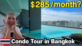 $285 per month??? Unbelievable Bangkok Condo Tour in Thailand