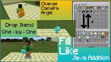 |HOW to change Camera angles, How to Drop any item one - by - one , Fill chest like Java Addition ||