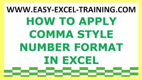 Task 67 - How to apply comma style in Excel - EXERCISES FOR BEGINNERS