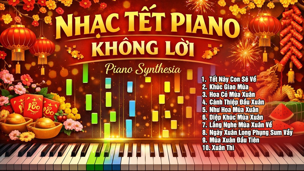 Piano Cover Nhạc Tết Synthesia | Nhạc Tết Piano Không Lời – Không Khí Xuân  | Trí Nhật Piano