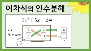 [중3수학] 이차식의 인수분해 원리와 문제 풀이 (대각선 인수분해 공식)